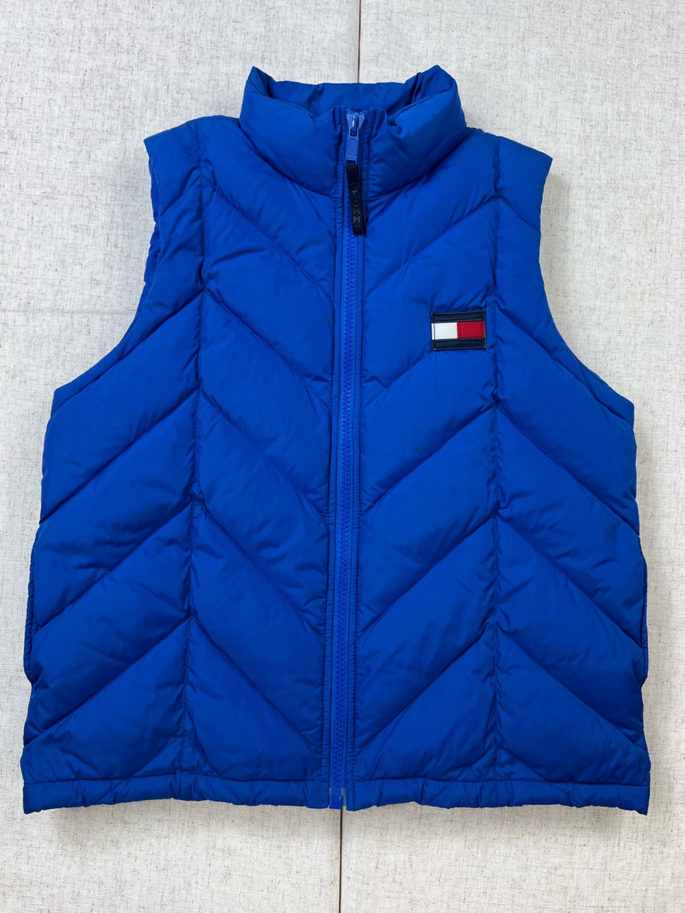 Vintage Tommy Hilfiger Royal Blue Puffer Vest Down Feather Filled circa 2000